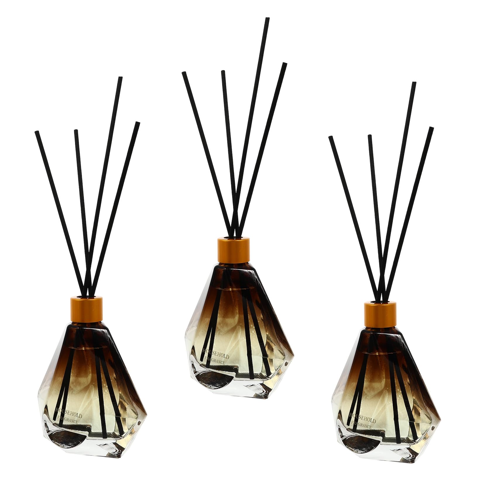 TOPBATHY 3 Stück Raumduft Fläschchen aus Glas für Badezimmer und Wohnzimmer Dekorativer Lufterfrischer mit Duftabgabe Elegante Wohnraumdekoration