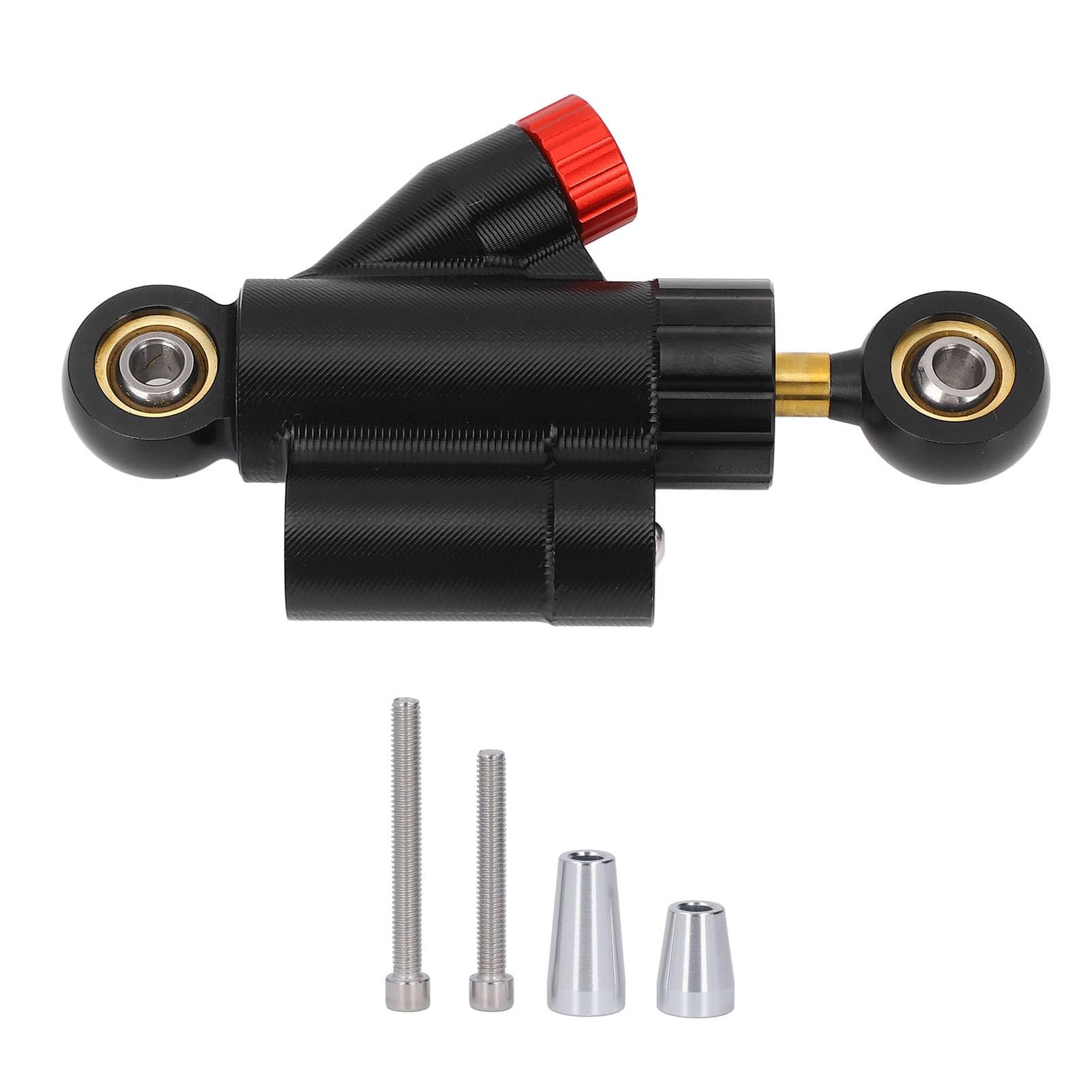 Motocykl CNC regulowany tłumienie sterownika Stabilizator bezpieczeństwa Kontrola Aluminium Aluminium Universal for Motorbike (Czarny)