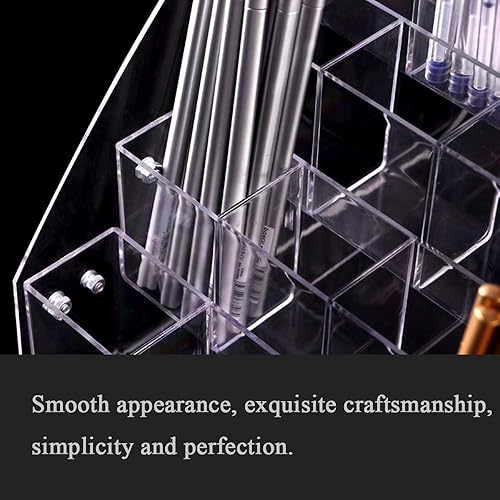 Miniatura 5 de Soporte de acrílico transparente para bolígrafo, tienda de papelería, estuche para brochas de almacenamiento, soporte de exhibición transparente,