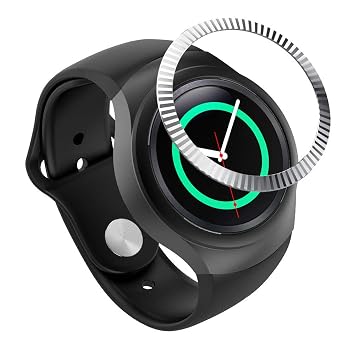 AISPORTS Bezel Ring Compatible for Samsung Galaxy Watch 42mm Bezel Loop Adhesive Cover Frame Anti Scratch Stainless Steel Metal Bezel Styling Dial Protective Case Cover for Samsung Gear Sport/Gear S2