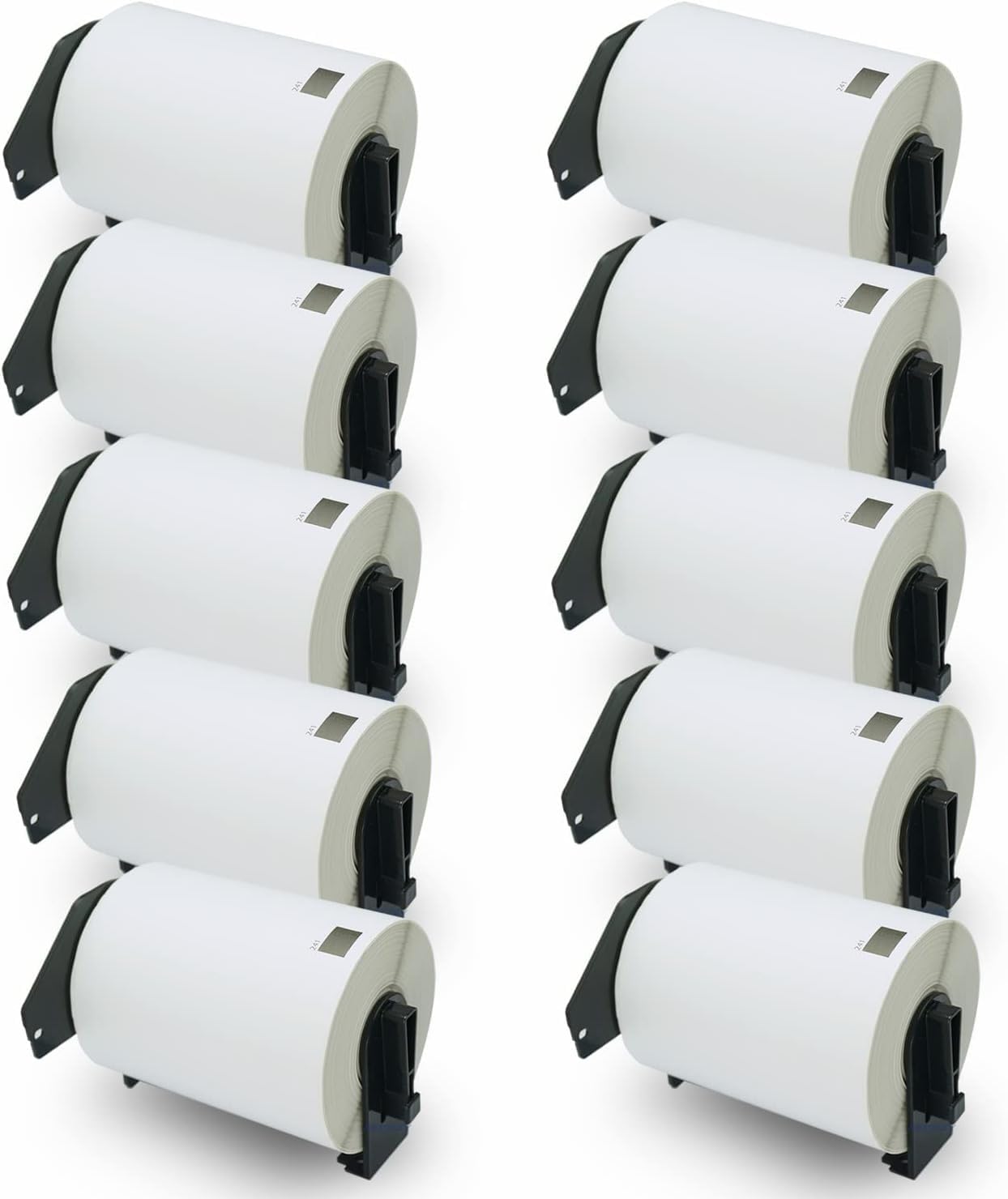 Honest Grocer 10x DK-11241 Shipping Labels, 102mm x 152mm, Black on White, Compatible with Brother QL Label Printers, 2000 Labels, Pack of 10 Rolls with Individual Holder