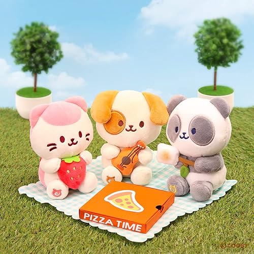 Miniatura 5 de Anirollz Kittiroll de peluche pequeño de 6 pulgadas con peluche suave y blando de fresa (Kittiroll)