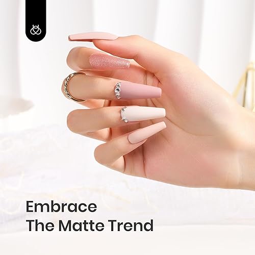 Miniatura 5 de beetles Gel Polish 2 unidades de 0.5 fl oz de gel brillante que no se limpia y capa mate efecto brillo de larga duración Soak Off UV LED lámpara de