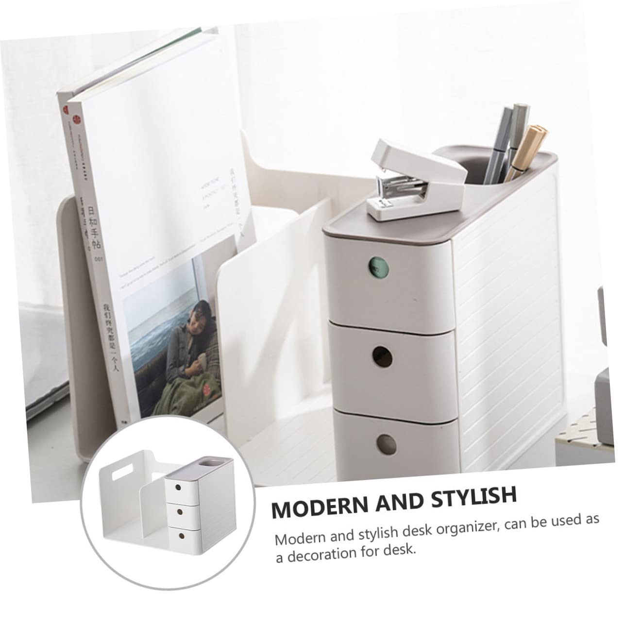 YARNOW Boîte De Rangement Pour Bureau Conteneur De Stockage Pour Fournitures De Bureau Organisateur De Maison