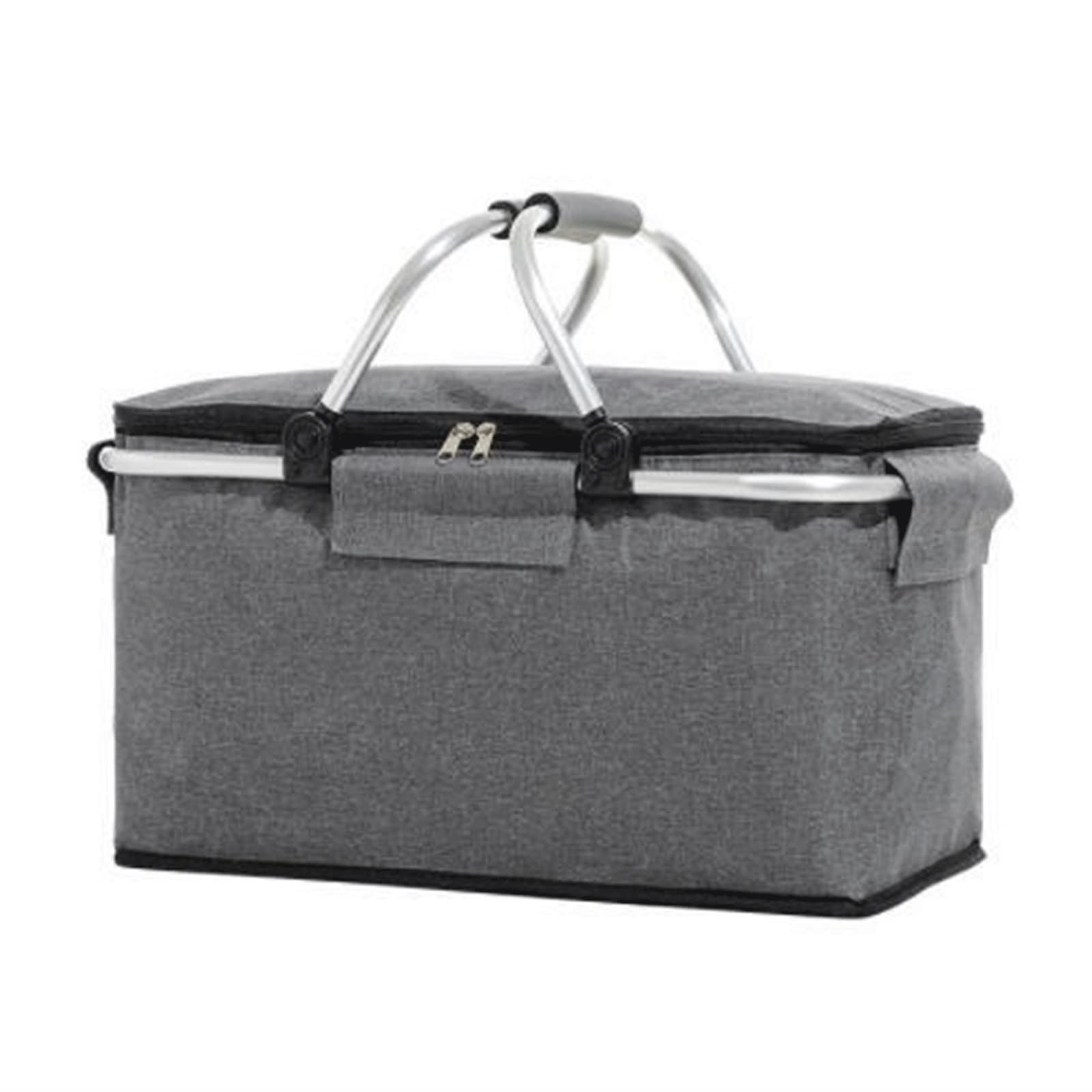 Paniers en osier, isolation extérieure, bloc de glace, panier de pique-nique, sac de pique-nique, sac de camping, voyage pliable pour isolation froide, boîte de glace (Couleur : noir)