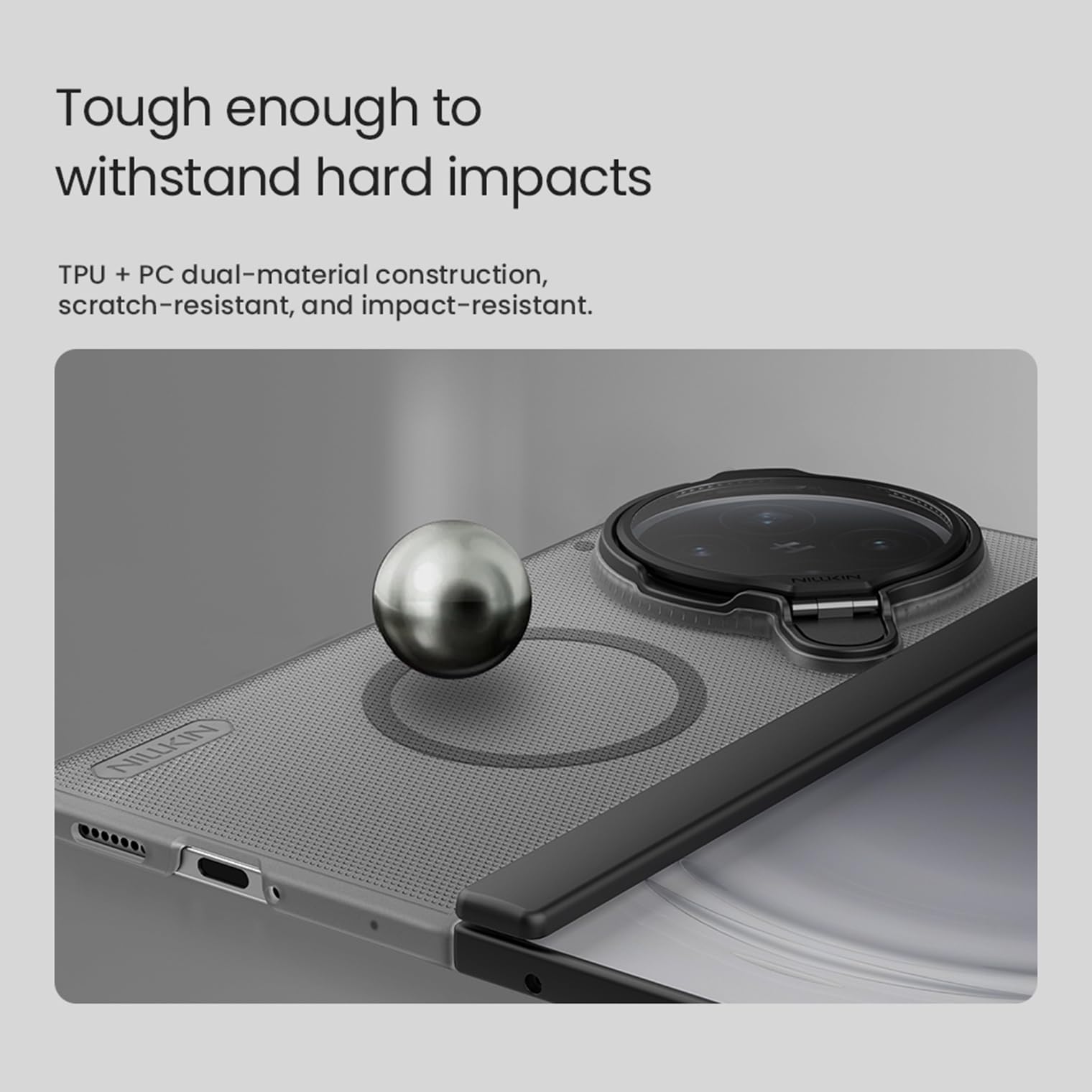 COQUE Custodia per Telefono Oppo Find N6 Custodia Magnetica per Oppo Find N6 Super Frosted Shield Pro-Trasparente Nero