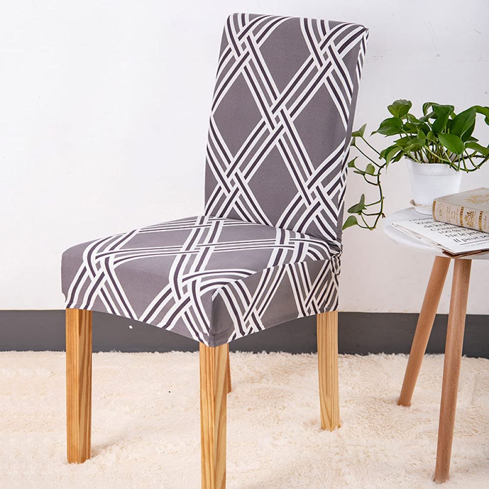 Housse de chaise fleurie élastique et extensible en spandex lavable pour protection de salle à manger