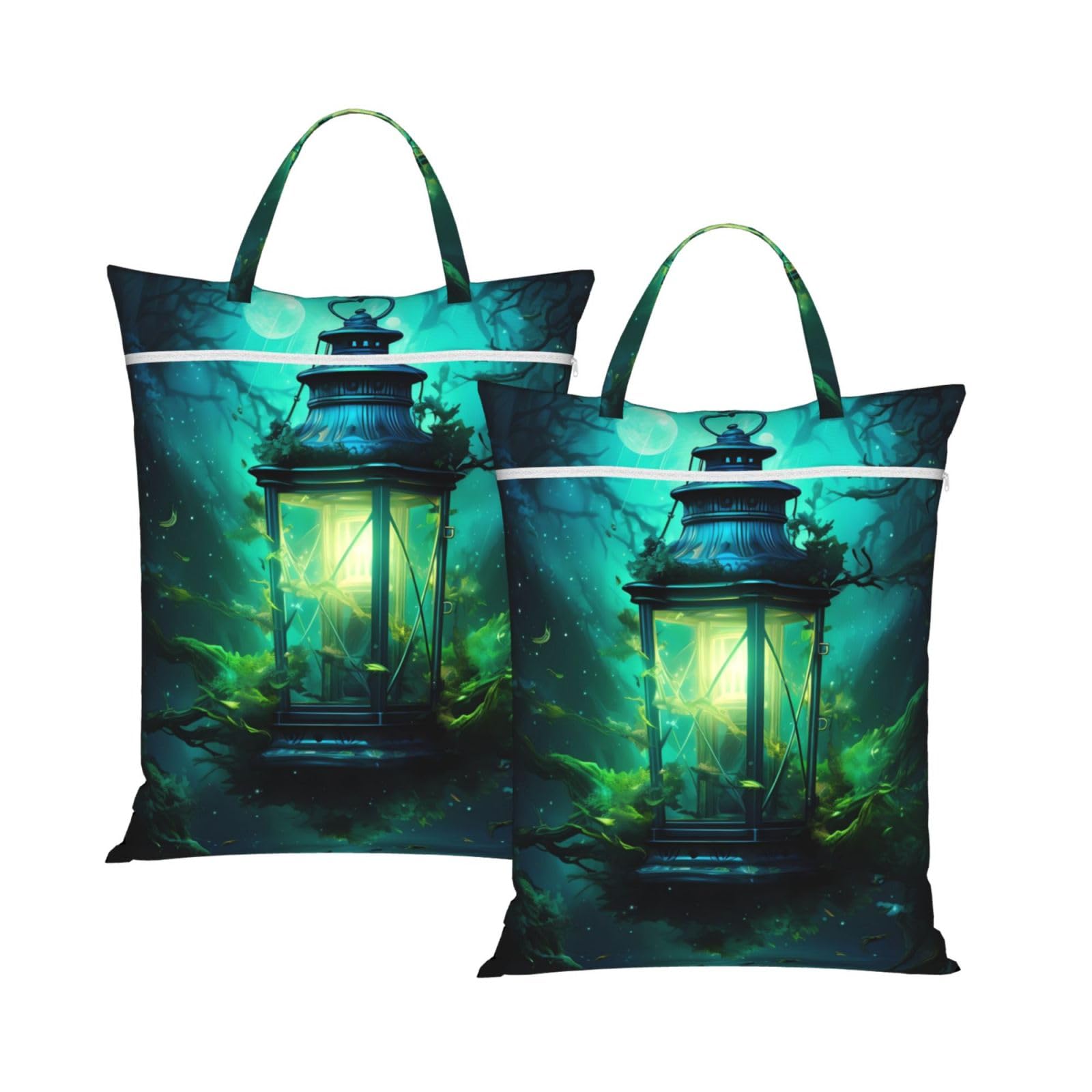 Fireflies And Lantern Travel Laundry Bag With Zipper Dirty Clothes Bag Water Resistant Laundry Storage Sack Portable Organizer For Travel Beach School Camping Gym