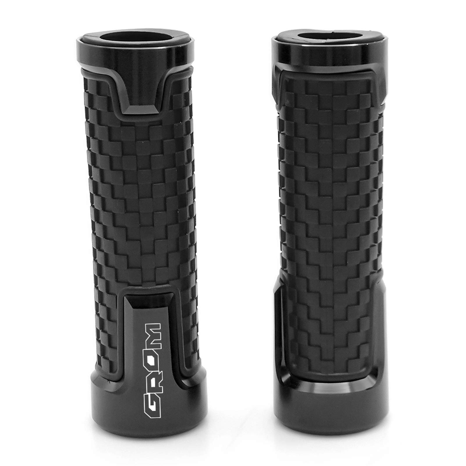 Manopole Universali per Moto da 7/8 "Manubrio in Alluminio Manopole per Manubrio per H-Onda MSX 125 MSX 125 2014-2017 Manubrio (Color : Nero)