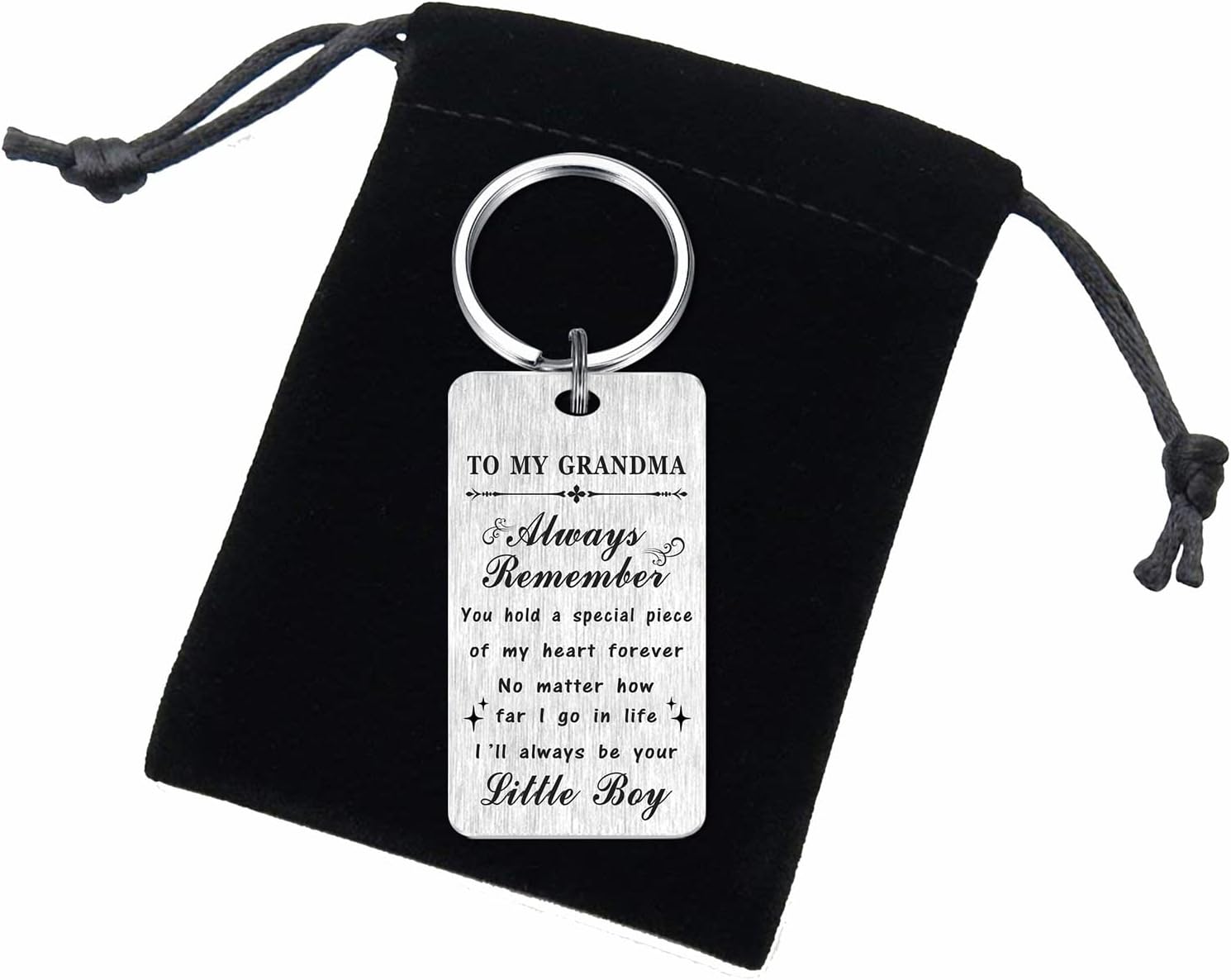 HYHYDHP Grandma Christmas Keychain from Grandson - Grandmother Birthday Keychain from Grandson - Image 6