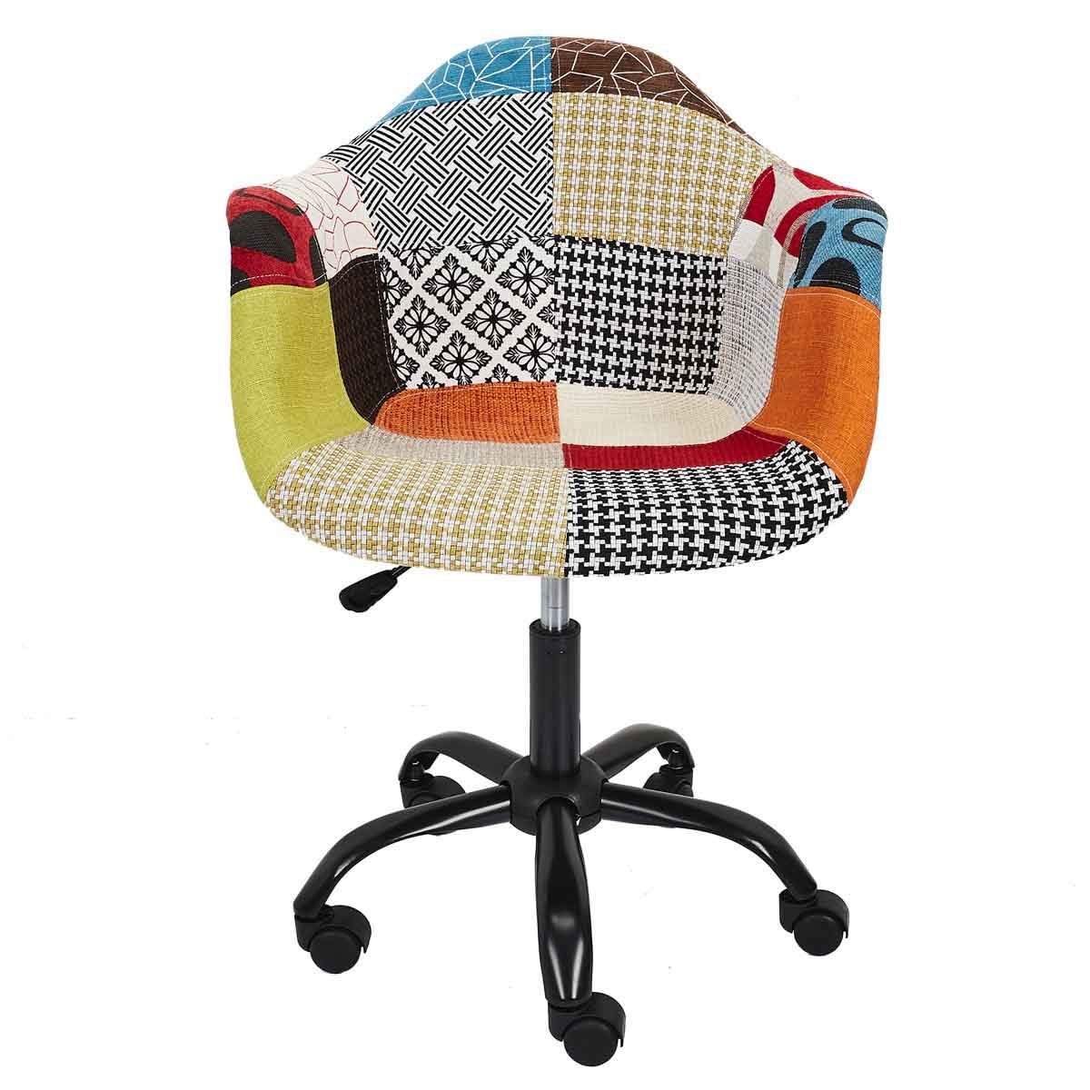 Fauteuil de Bureau Patchwork 86cm Multicolore