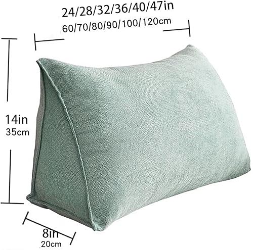 Miniatura 7 de Almohada de cuña amarilla para respaldo, respaldo de lectura, almohada lumbar y para sentarse y sentarse, almohada lumbar de cuña para silla de