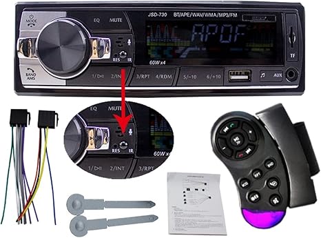Amazon Co Jp カーオーディオ Bluetoothカーラジオ Mp3プレーヤー Fm自動オーディオステレオ 導いた 12vハンズフリーを表示します Usbのsd Aux 1 Din Fmプレイヤーハンズフリーコール デジタル メディア レシーバー Color 730 Remote 家電 カメラ