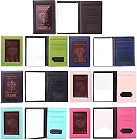 Vista 4 de Funda protectora de PVC para pasaporte, tarjetero de identificación, Negro