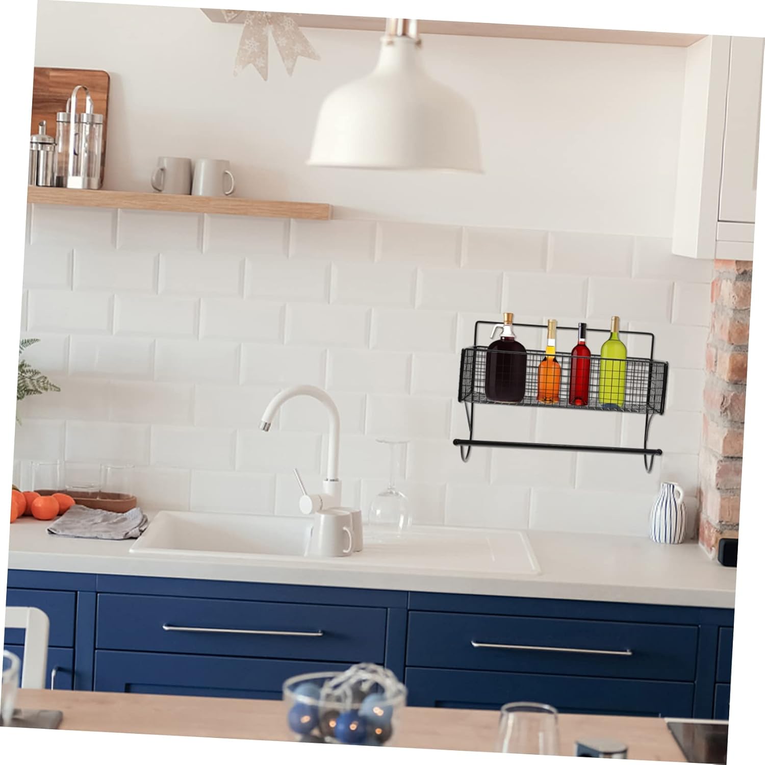 Wall Mounted Bathroom Storage Rack No Drilling Iron Organizer for Toiletries Space Saving Shelf for Bathroom and Kitchen Easy Install Rustproof Design