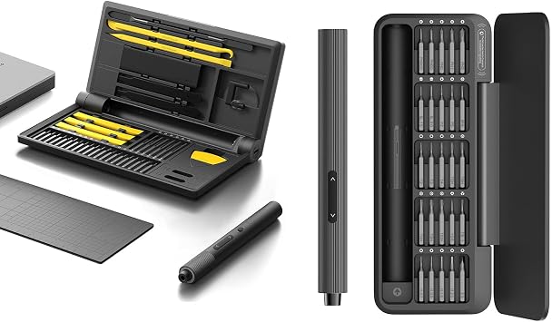 HOTO Electric Precision Screwdriver Kit Pro Bundle with 25 in 1 Precision Electric Screwdriver Set
