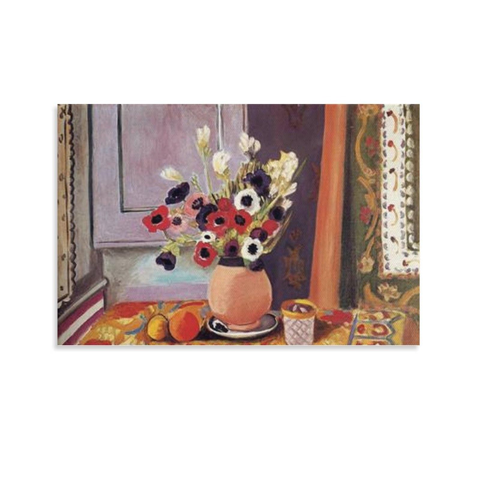 SXDMOUBK Henri Matisse Flower Vase Print - Famous Painting Poster Wall Art Canvas Living Room Prints Bedroom Decor 20x30inch(50x75cm)