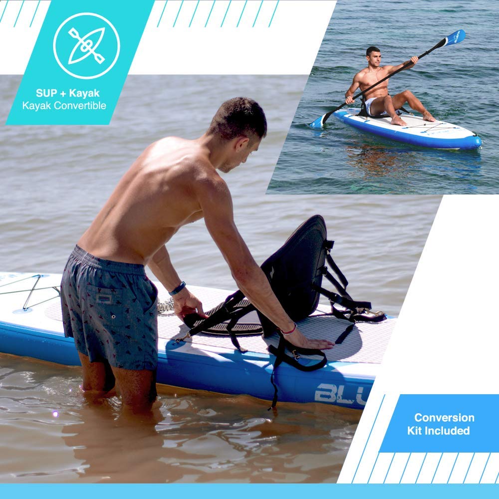 Bluefin Cruise SUP Board Set | nadmuchiwana deska do paddleboardingu | 15 cm grubości | wiosło z włókna szklanego | siedzisko kajakowe | kompletne akcesoria