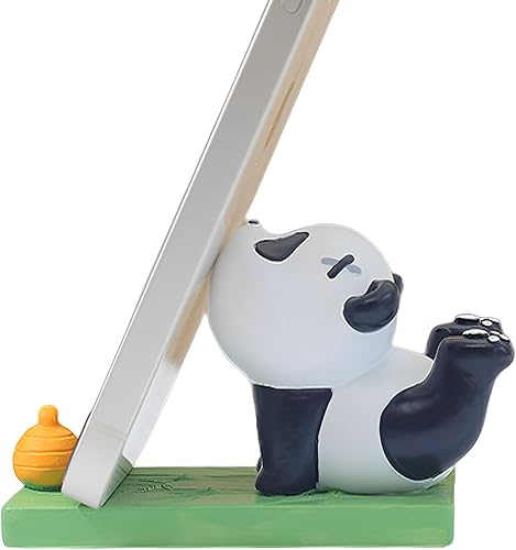 Lindo soporte de teléfono celular de panda de yoga para escritorio, adorable oso soporte para teléfono inteligente para escritorio, soporte único