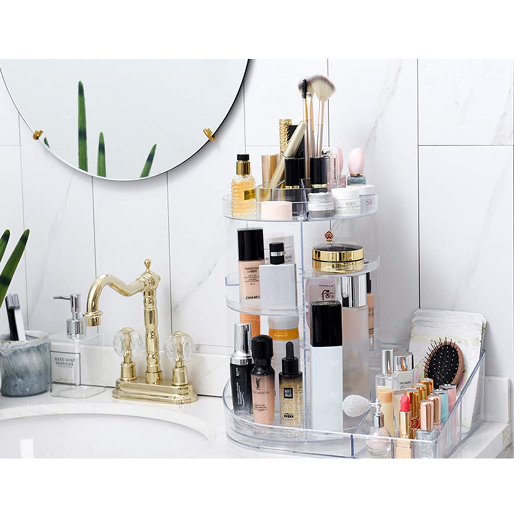 Beau Rangement Maquillage 360 Rotatif Maquillage Organisateur Réglable Organisateur de Maquillage Tiroir Utilisé pour Le Rouge à Lèvres Pinceau Produit De Soin De La Peau Hermétique