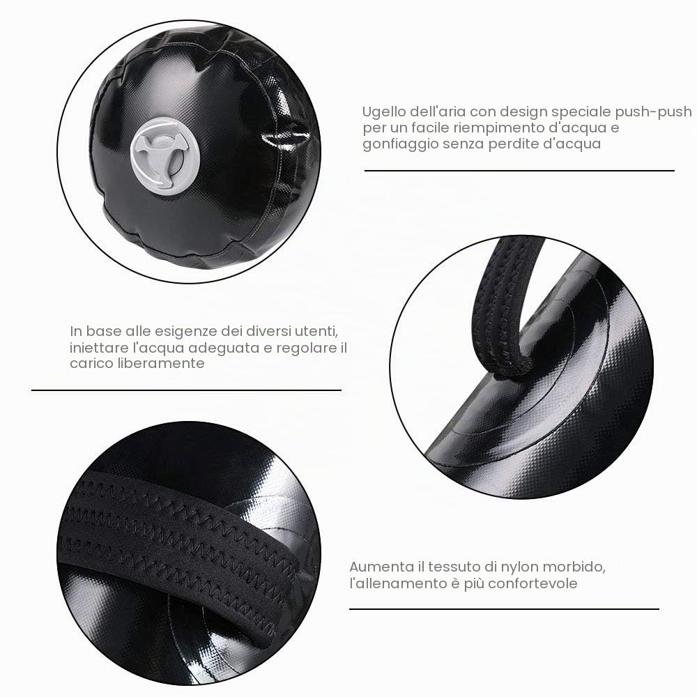 Flintronic Swing Stepper, Mini Stepper 2-in-1, Su-giù Steppers, Aqua Bag, Power Bag, per Allenamento Fitness Cardio Gambe Pancia Fianchi Casa Palestra