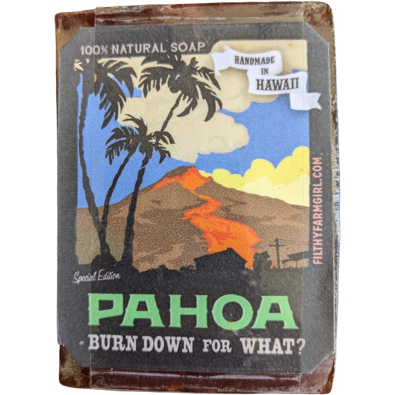 Pahoa Barra de jabón de cúrcuma naranja, marrón, 5 onzas, 1 unidad