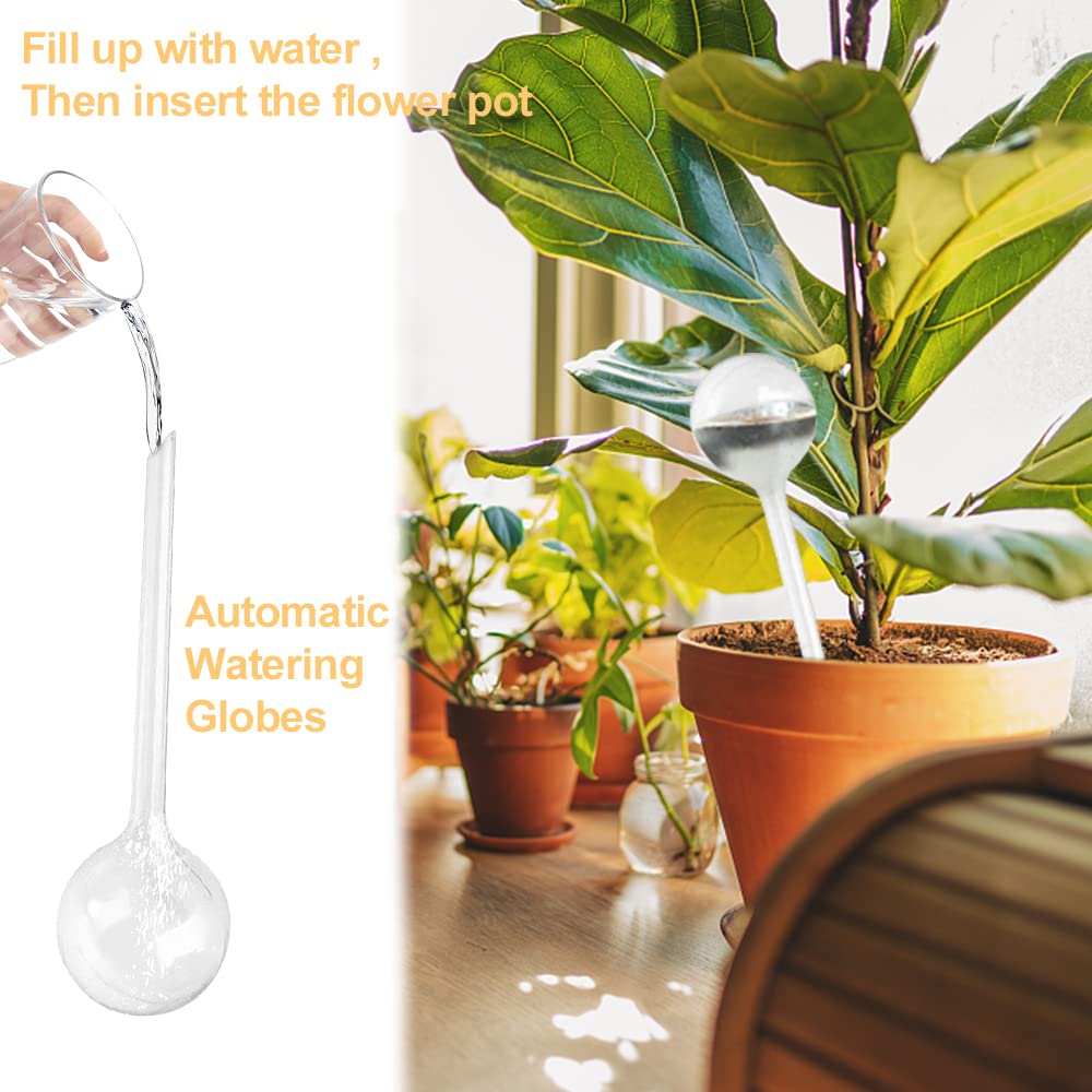 mizikuu Globe d'arrosage, 6 Pièces Système d'arrosage pour Plantes d'Intérieur Lobe Arrosage Plante Dispositif d'Arrosage Automatique pour Plante Interieur Fleurs Jardin en Pot