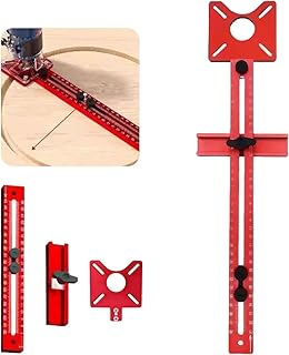 4 in 1 Router Milling Groove Bracket,Aluminum Alloy Router Circle Cutting Jig,Router Guide for Cutting Circles,Multifunctional Adjustable Router Jig Tool for Woodworking