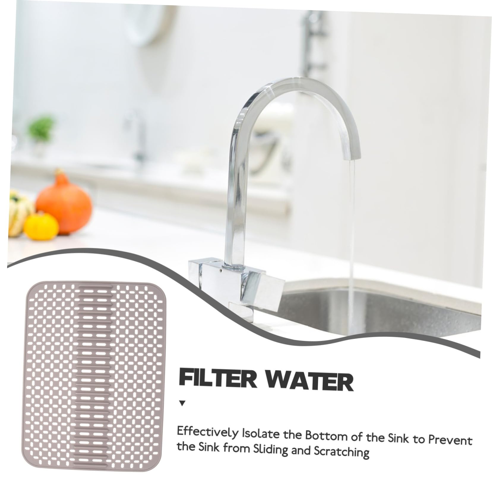 Artibetter Tapete de Silicona y Resistencia a Roturas Cuadrado para Fregadero de Cocina Protección Antideslizante Alfombrilla Adecuado para Secar Platos Hogar