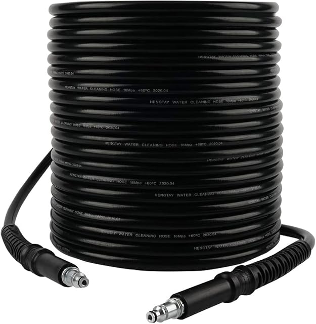 YUET 10M High Pressure Washer Replacement Hose for Bosch AQT Series Washers Domestic Bosch Aquatak, Click Type Plug Quick Connect SDS Fittings, Accessories Extension Water Clean Pipe (10)