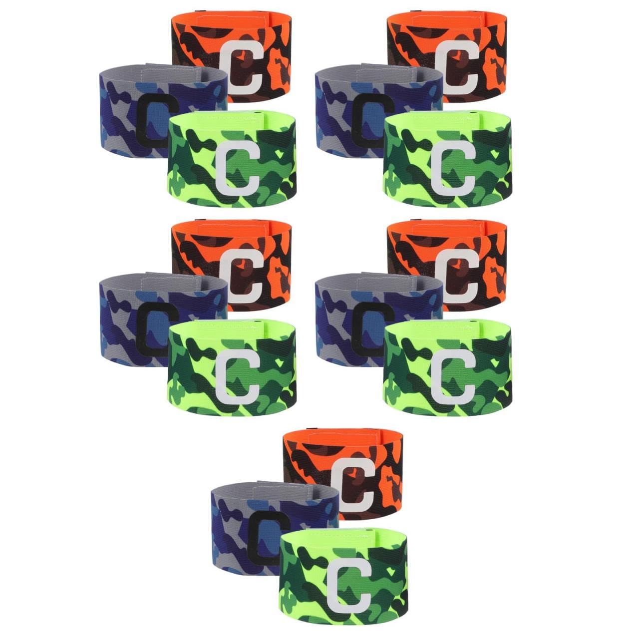 HEMOTON 5 Ensembles Brassard De De Football Bracelets De Joueur Bandes De D'équipe Bandes D'équipe Capitaines Équipement De Football Élastique Manche Nylon 3 Pièces * 5