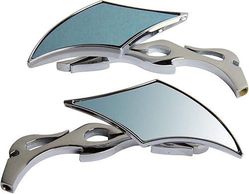 Miniatura 2 de Compatible con 1 par de espejos de motocicleta pequeños cromados con diamantes para Honda Grom 125