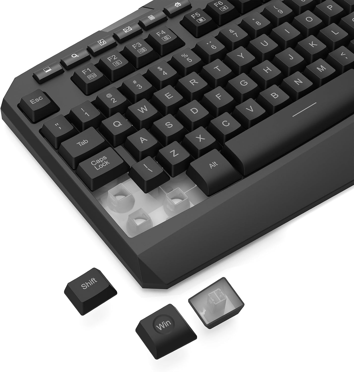 Teclado Gamer Redragon Harpe, Membrana, RGB, ABNT2, Wireless - K503-KS - Preto
