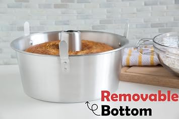 Fox Run Angel Food Cake Pan, Removable Bottom, Aluminum 9.75 Tube Cake Pan