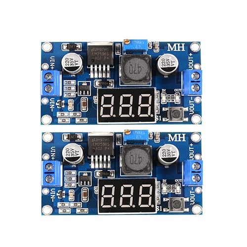 2 convertidores DC Buck LM2596s, regulador de voltaje ajustable de CC a CC reductor, módulo de potencia de 36 V, 24 V, 12 V a 5 V, 2 A,