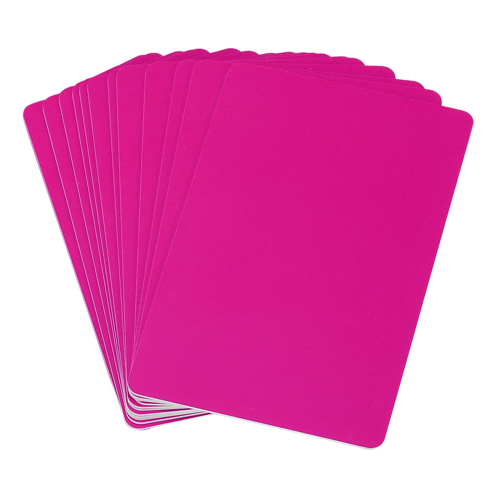 PATIKIL Blank PVC Cards, 12 Pack Inkjet Plastic ID Card CR80 30 MIL White Printable Business Cards, Waterproof Double Sided Printing for Photo ID Badge Inkjet Printers Glossy, Pink