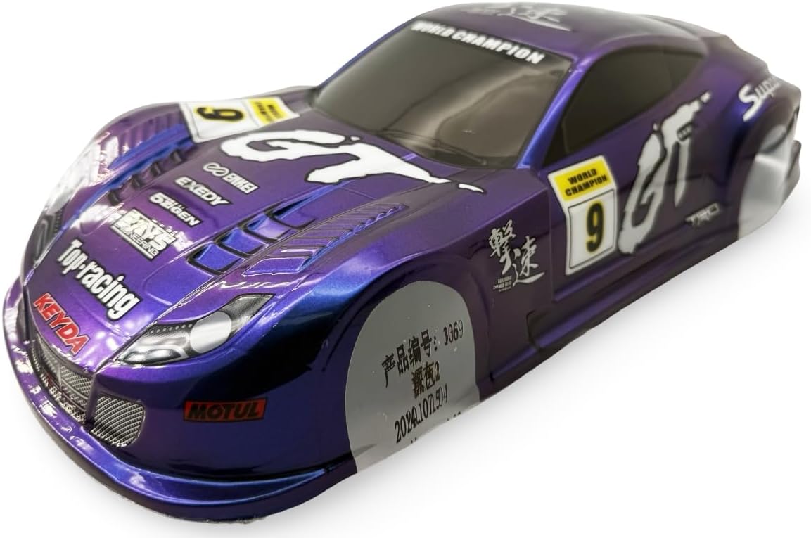 Preprinted PVC Body Shell for 1/10 On Road Racing Drift Car, No Cut, 1:10 Scale (GT Style, Color Changing)