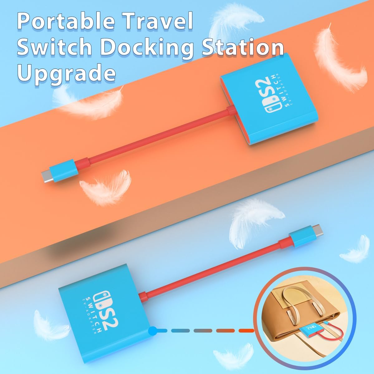 pdobq Switch 2 Dock, Switch Docking Station for Nintendo Switch1 Dock, Portable Switch2 TV Adapter Support 4K/60HZ Switch2 TV Mode Compatible Switch2/1/OLED, Travel with HDMI2.0 USB3.0 7 61DM8eH8QQL. AC SL1200