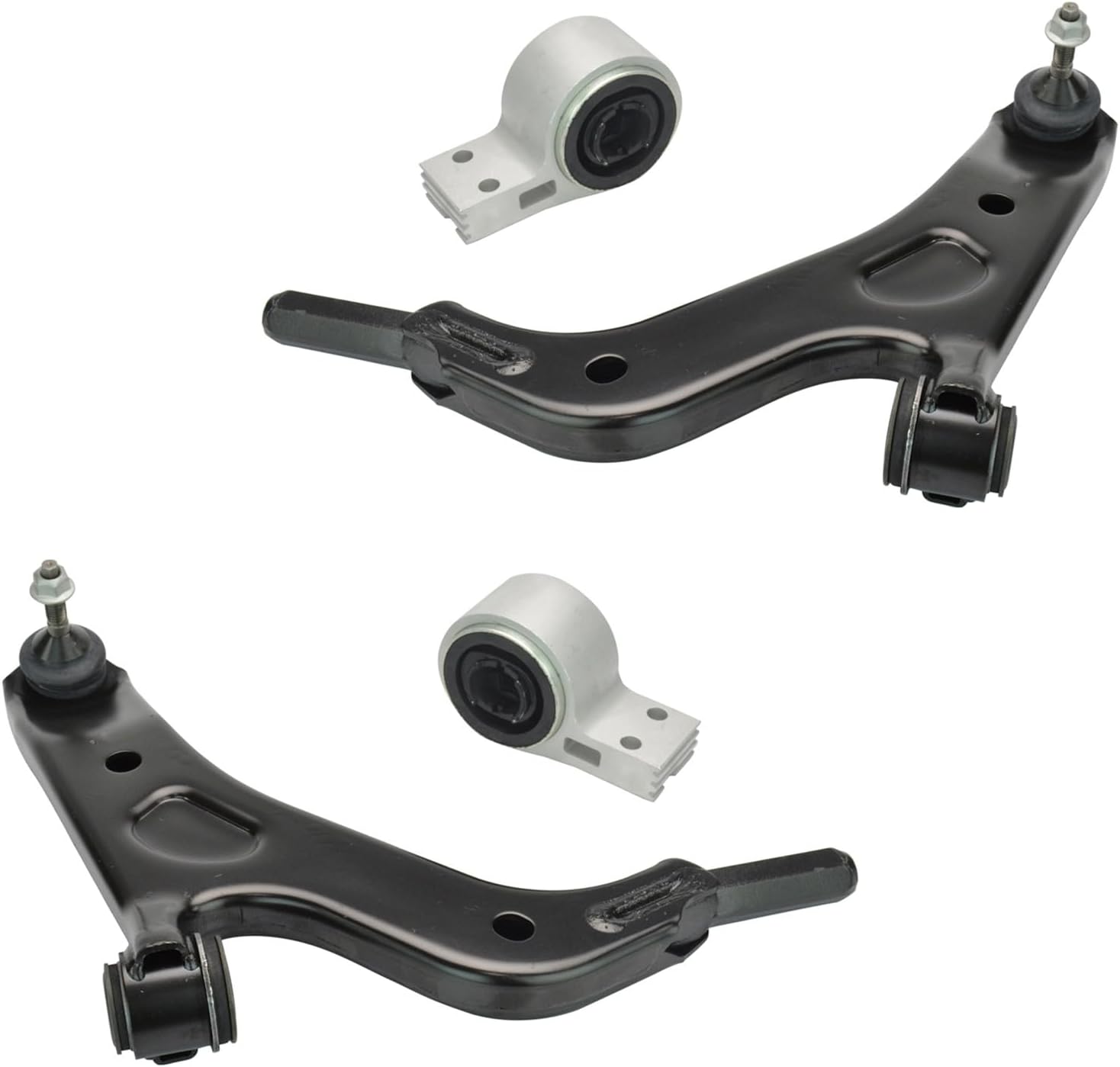 TRQ Front Lower Driver and Passenger Side Control Arm and Ball Joint Set 2 Piece Compatible with 2008-2009 Ford Taurus Front Wheel Drive 2008-2009 Mercury Sable Front Wheel Drive