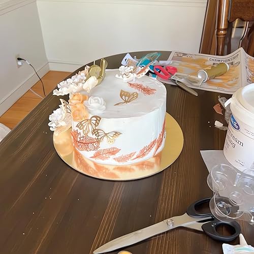 Miniatura 6 de Anyana Damasco 20 pulgadas impresión de azúcar vestido de silicona damasco Fondant impresión mat repetir hoja de roble estampado Mat textura textura