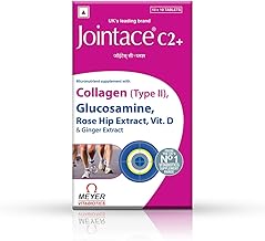 Jointace C2 Plus Tablets - Joint Support With Collagen 2,Glucosamine,Vitamin D,Rosehip Extract - Strengthens,Reduces Pain - Non-Vegetarian - (1 Strip),1 Count,10 Capsules