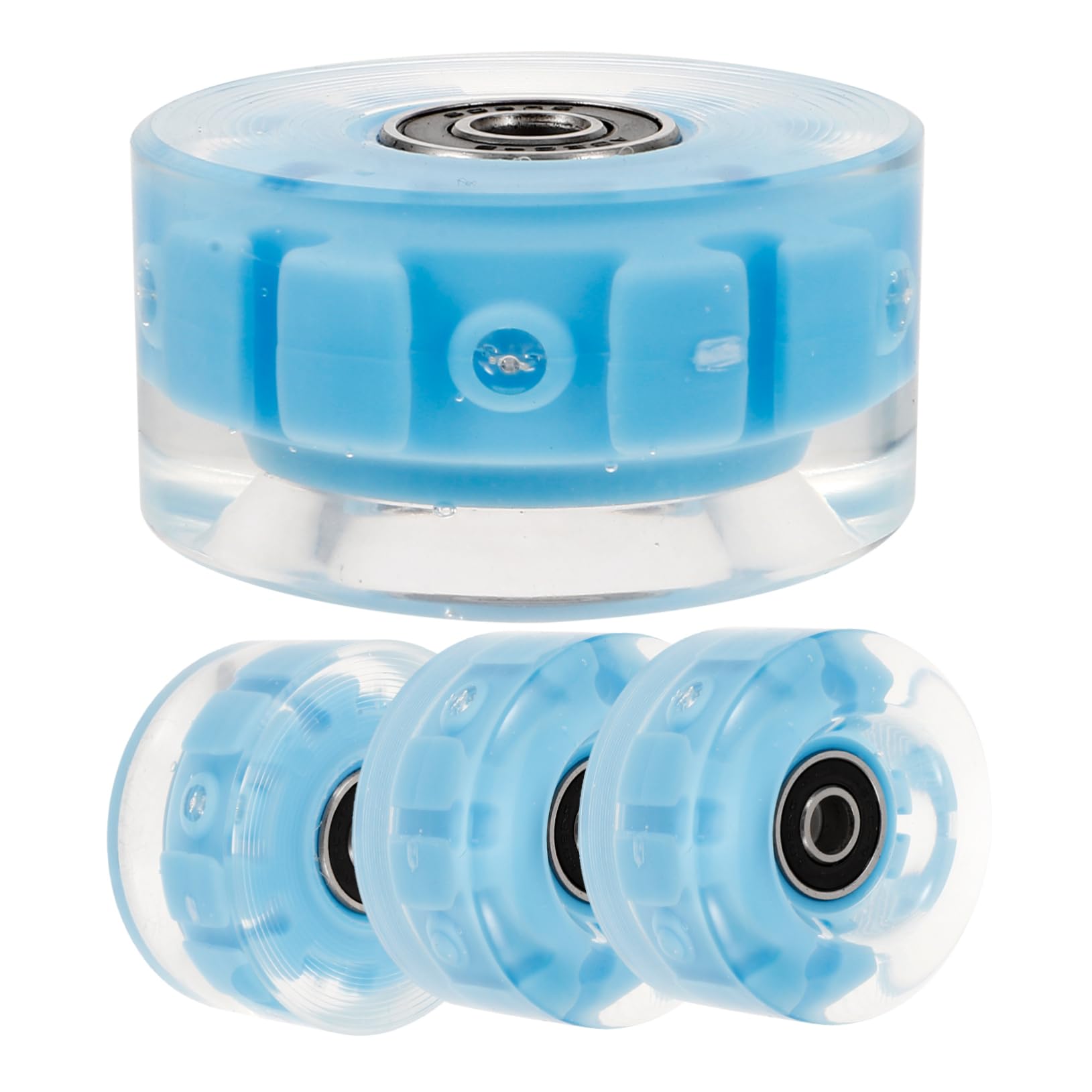 HONMEET Skates Accessories 4pcs Rolling Skates Flashing Wheels Skating Glowing Wheel