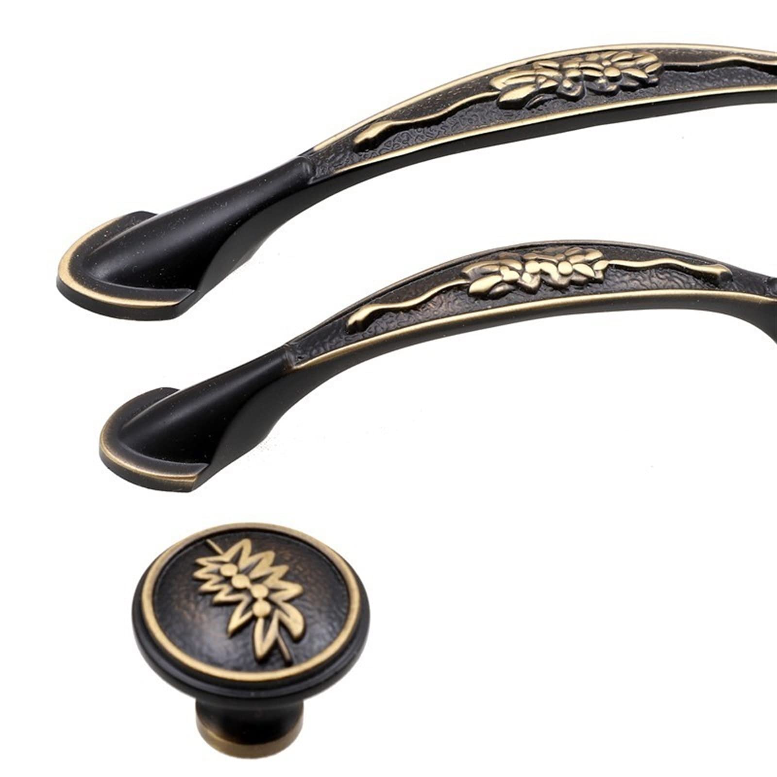 Bouton de porte laiton noir brossé et or pour rehausser l'élégance de vos meubles