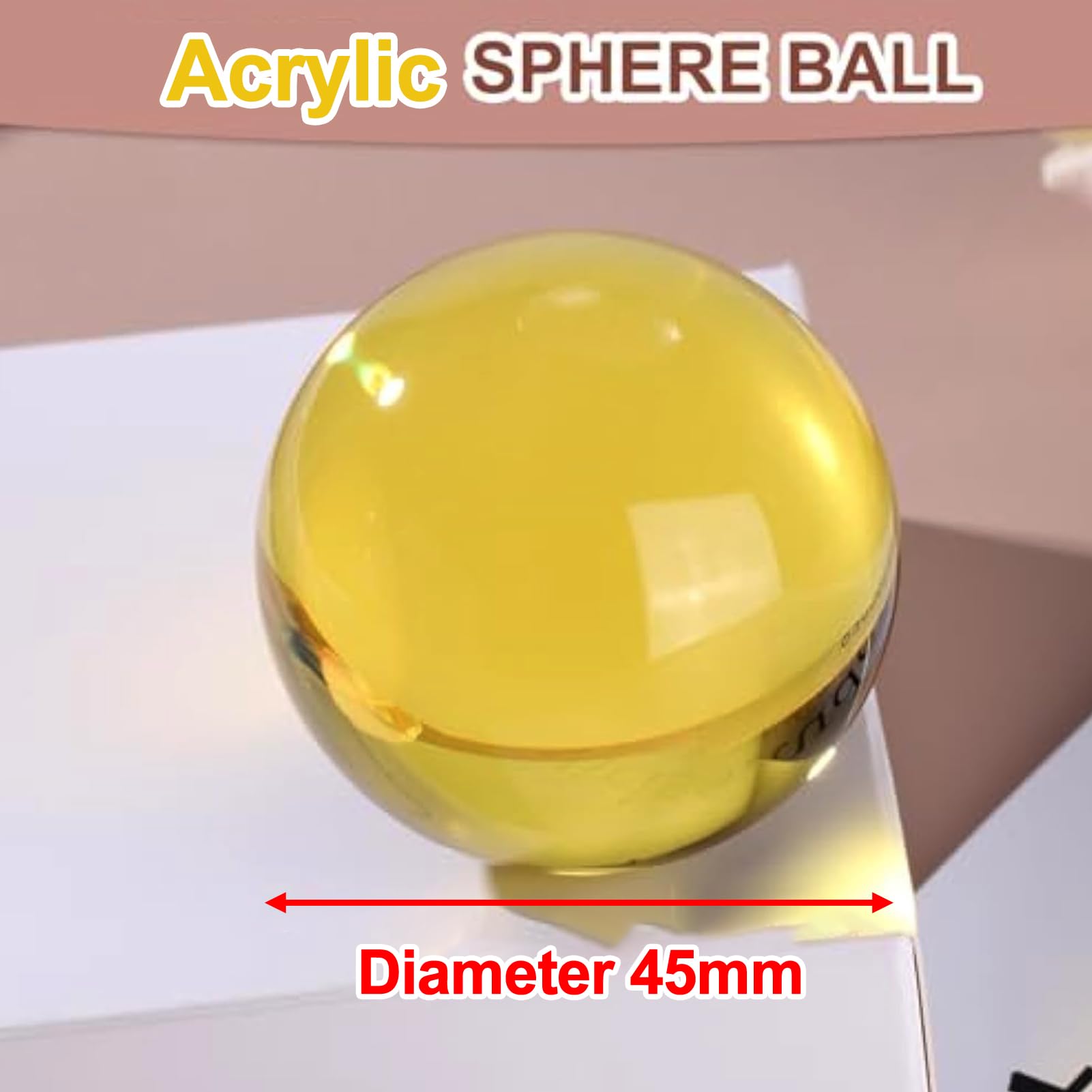 Amazon.co.jp: RISHORI アクリルクリアイエロー球体、丈夫な球体