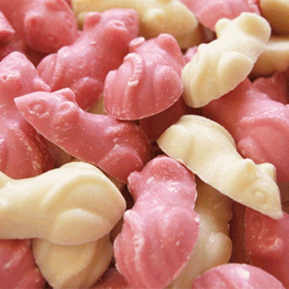 Pink & White Mice 500g Share Bag by The Gourmet Sweet Company
