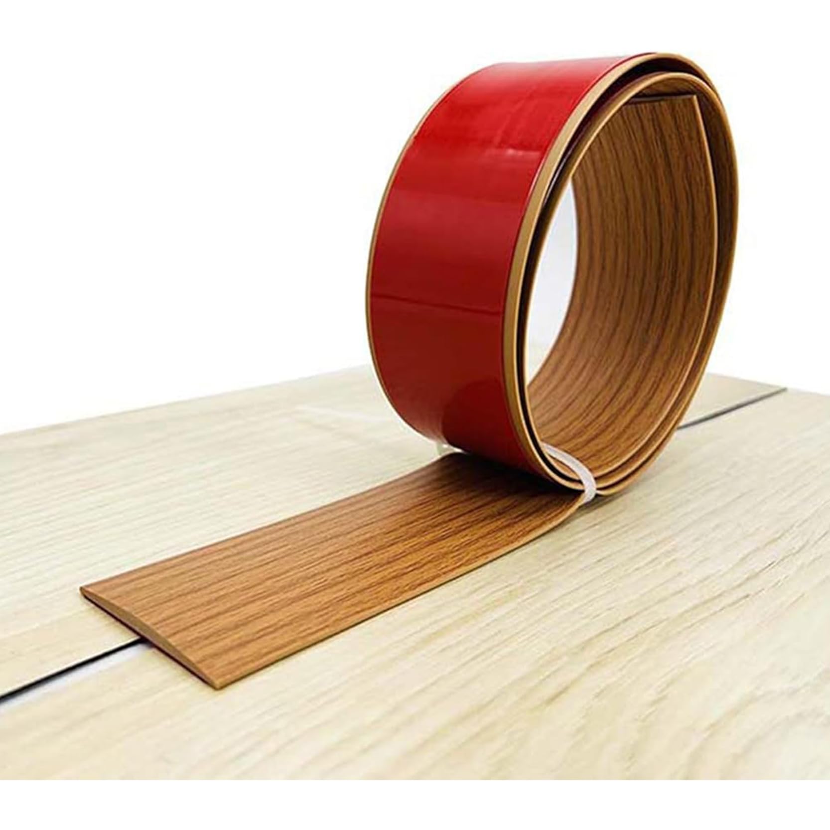 Bordatura per Moquette Piastrelle,Striscia Divisoria Piatta,Striscia di Transizione in Laminato,Bordatura Autoadesiva Strisce Divisorie,Transizione per Pavimenti in Vinile(Size:5m/16.4ft)