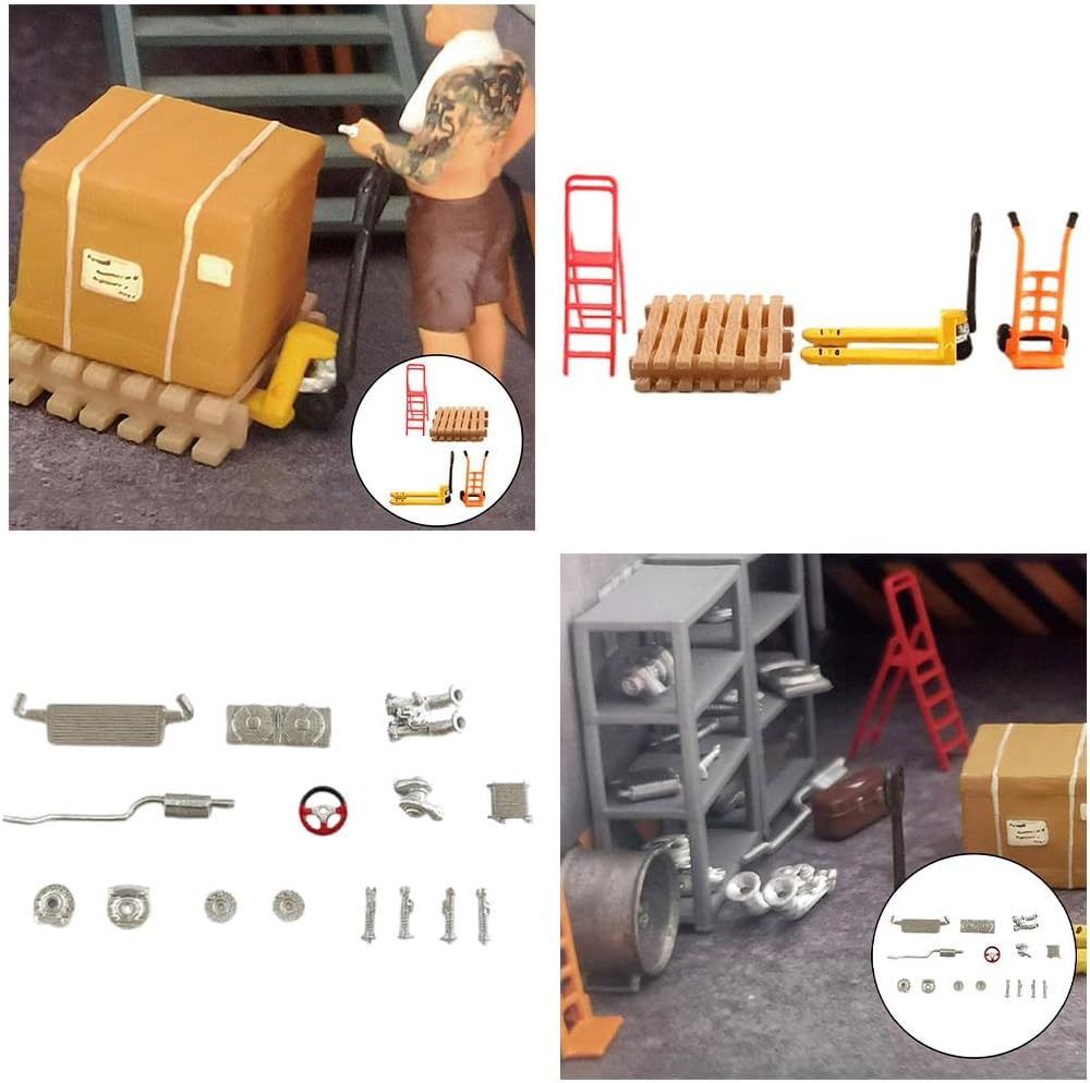 2X 1/64 Scale Car Repair Workshop Layout Diorama Model