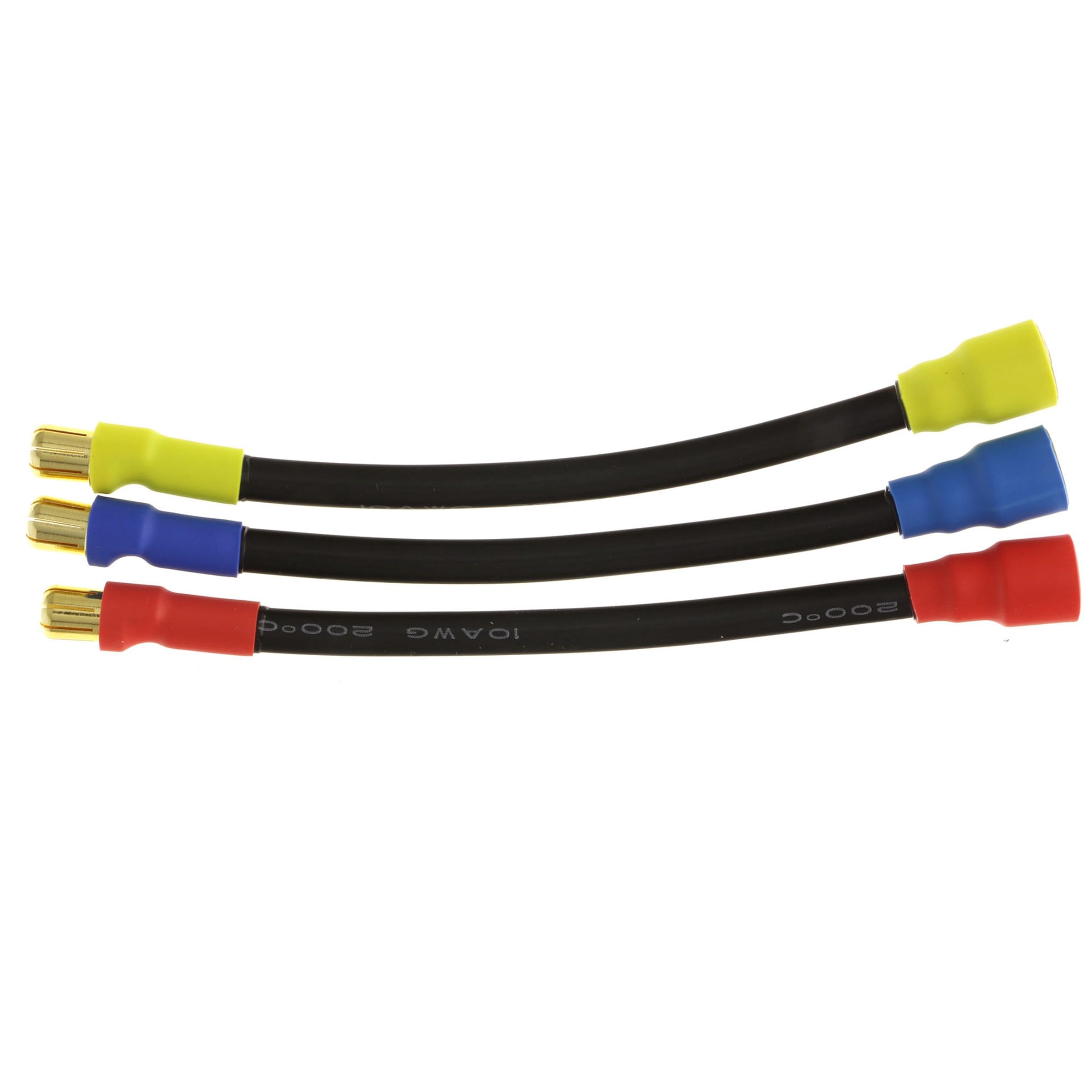 Replacement 6.5mm Male to 8mm Female Bullet Connector Extension Wire Adapter 10AWG 4.9 Inch for RC Motor & ESC