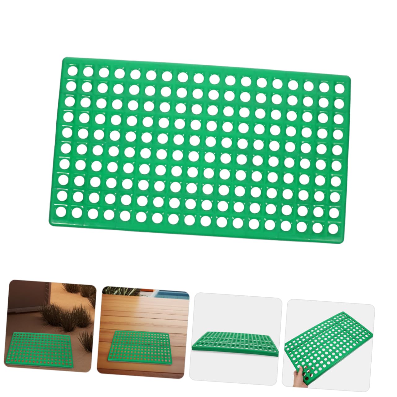 BESTonZON 2 Stück-Pack Kunststoff Unterlage mit Runden Lüftungslöchern für Kaninchenkäfige Atmungsaktive und Abflussfähige Bodenmatte zur Zucht von Kaninchen