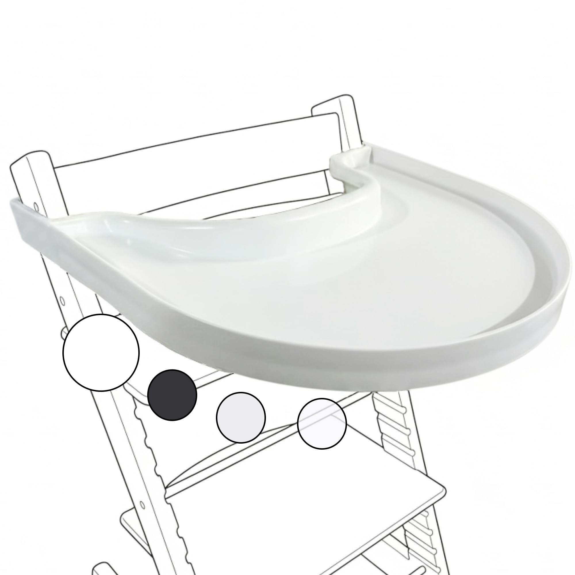 Amazon.com : High Chair Tray for Stokke Tripp Trapp - White - No